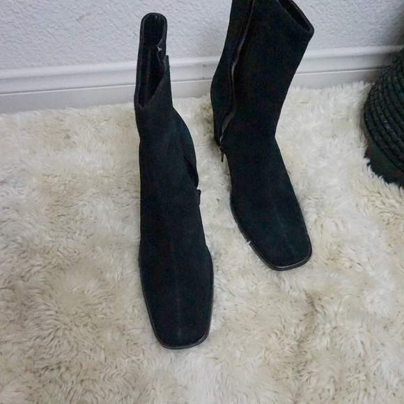 Classified black Square toe block-heel ankle boots - Picture 5 of 5